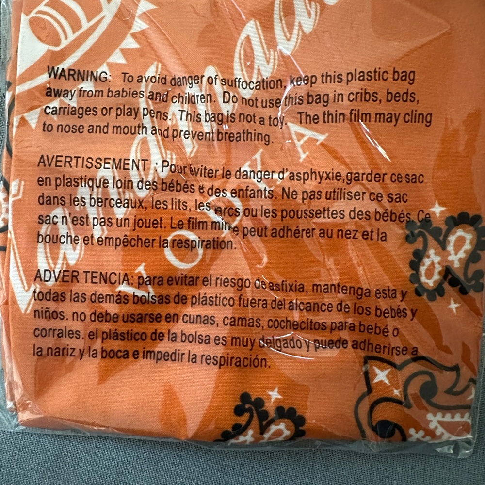 Tito’s Orange Paisley Print Dog Bandana
